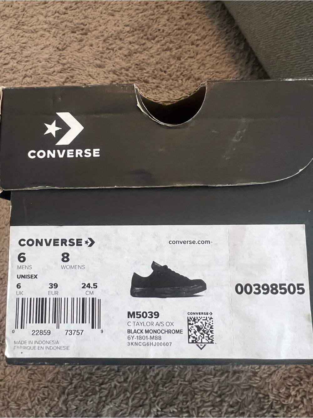 Converse Black Monochrome Chuck Taylor